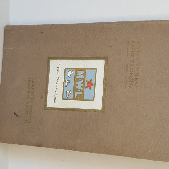 Rare 1913 first edition  Vintage Cookbook Marquette Woman league Wisconsin - Picture 2 of 12